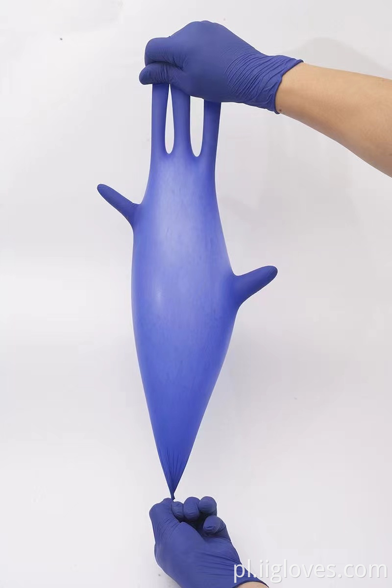 Wysokiej jakości 9 12-calowe proszkowe rękawiczki nitrylowe Czyszczenie ręcznego makijażu urody Tatuaż Rękawiczki salonowe